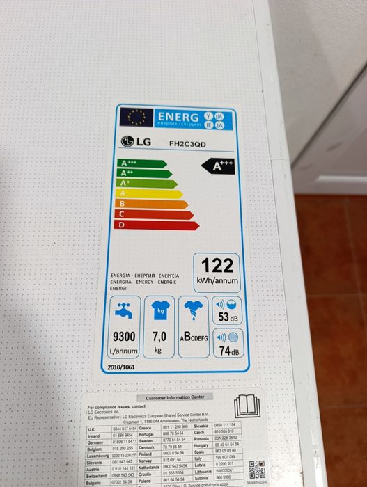 Máquina de Lavar Roupa LG – 7 kg