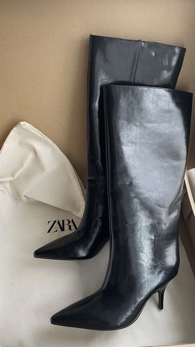 Чоботи на підборах Zara 38
