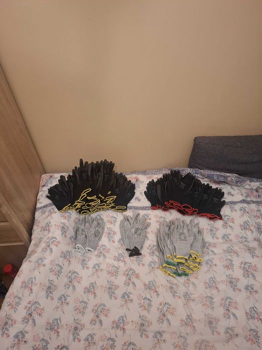 Rękawice robocze firmy Gloper X-Cut i Safety First, 76 par, 80 zł