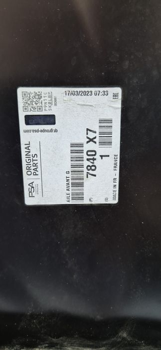 Błotnik lewy przód citroen c3 ds3 nowy oryginał 10-