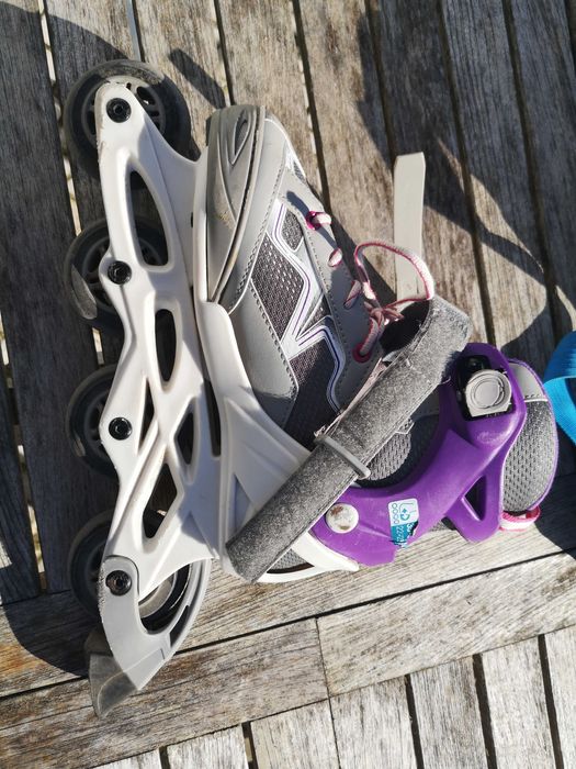 patins em linha evolutivos FIT Oxelo 35-38 + saco transporte