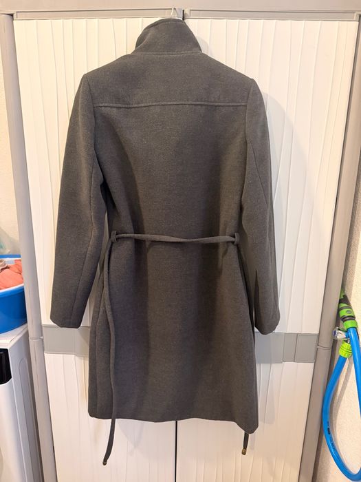 Casaco cinza comprido, XS, pouco uso