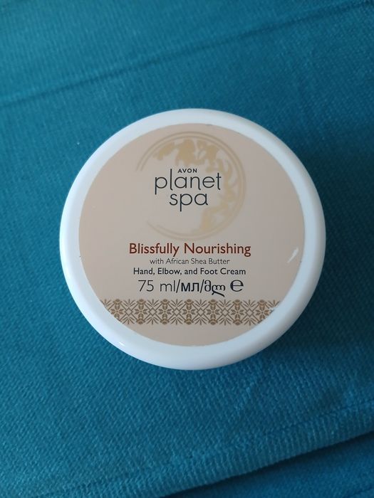 Avon Planet Spa Blissfully Nourishing odżywczy krem do rąk, stóp i łokci z masłem shea 75 ml