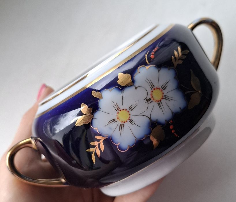 Цукорничка кобальт без кришки