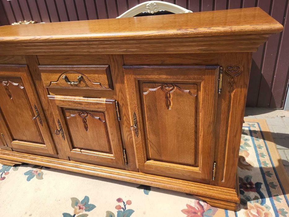 Duża komoda dębowa komoda pod telewizor lity pełny dąb ! OKAZJA