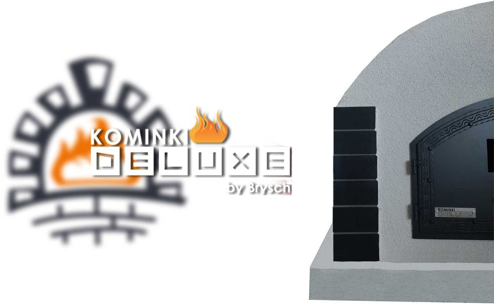 Piec tunelowy szamotowy biały otynkowany piec na pizzę chlebowy