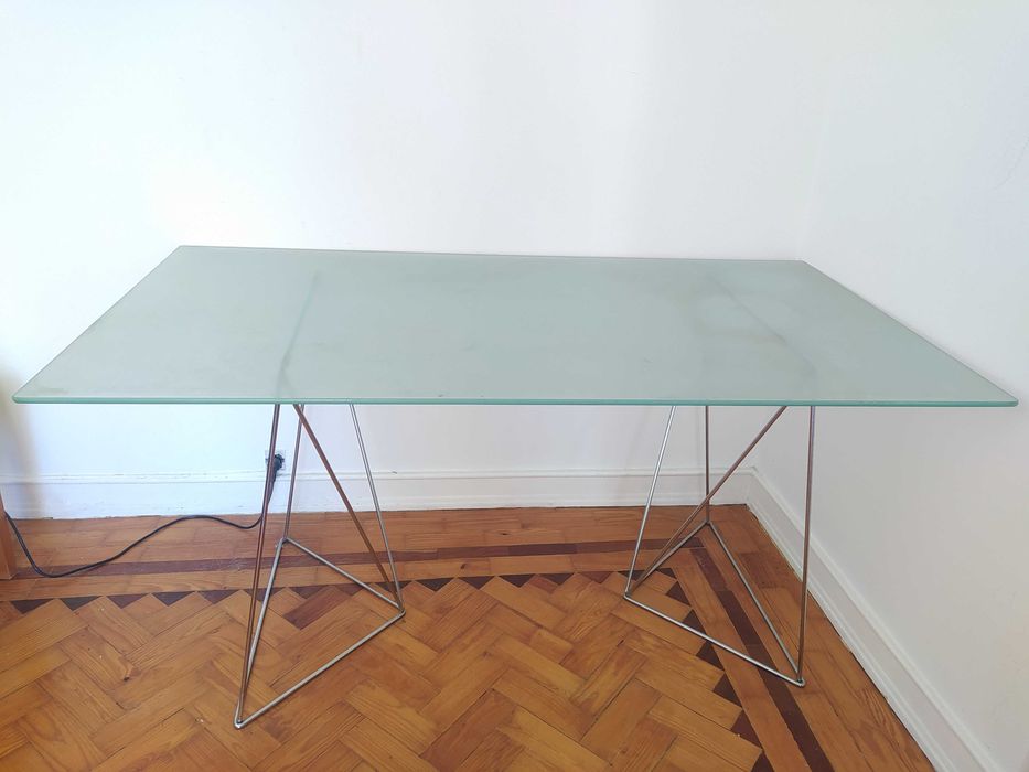 Mesa jantar vidro - oferta 2 cadeiras