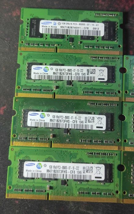Оперативна пам'ять Samsung SoDIMM DDR3 1gb 1066MHz