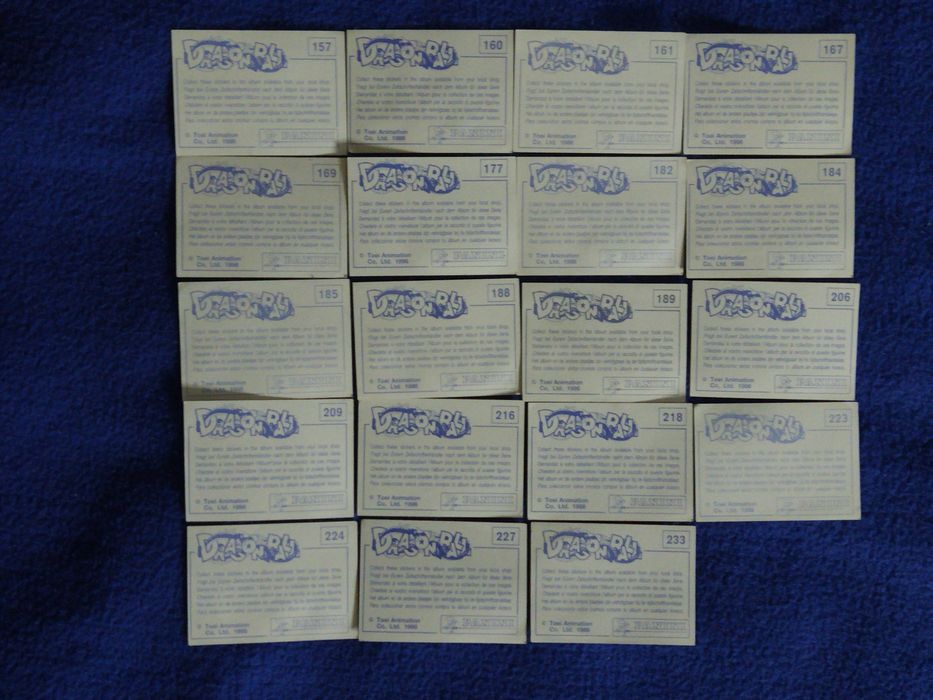 Cromos DragonBall série Toni Animation de1986