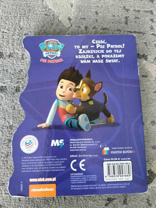 Psi patrol książeczki samochód Marshall