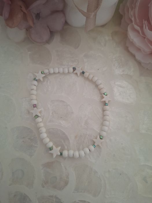 Bransoletka handmade z naturalnych kamieni hematyt turkus