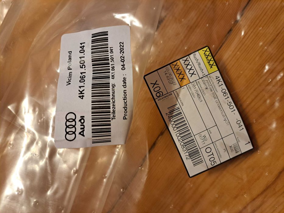 Dywaniki gumowe Audi A6 – oryginalne, nowe