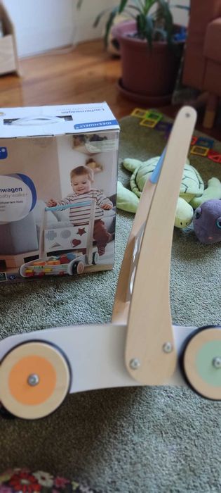 Carrinho Andador andarilho para bebés em madeira Montessori