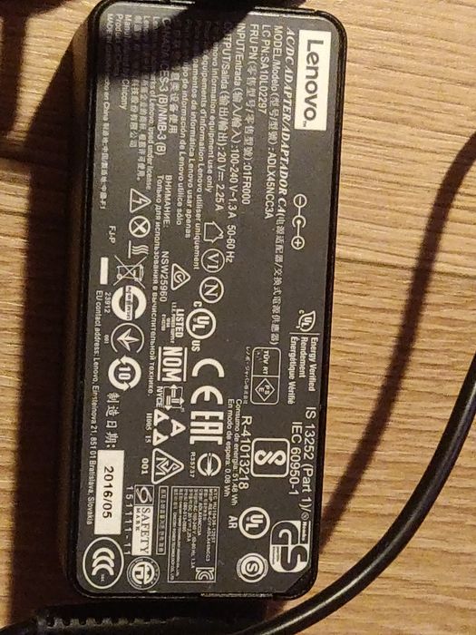 Zasilacz Ładowarka Lenovo yoga Lenovo miix 520 510 cienki bolec