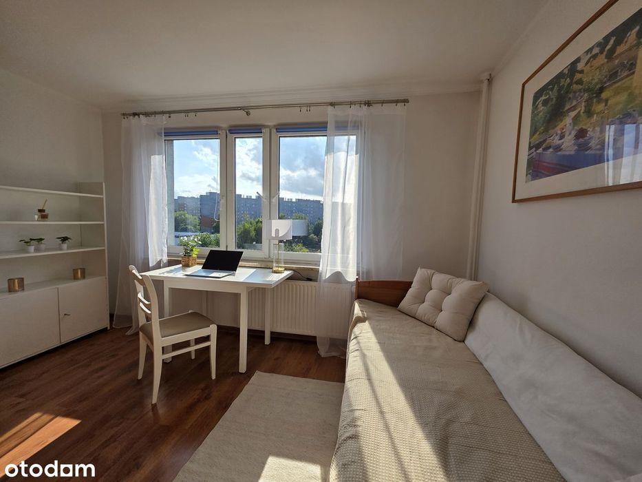 Panoramiczny widok/ umeblowane 2 niezależne pokoje  45m2/ balkon/winda