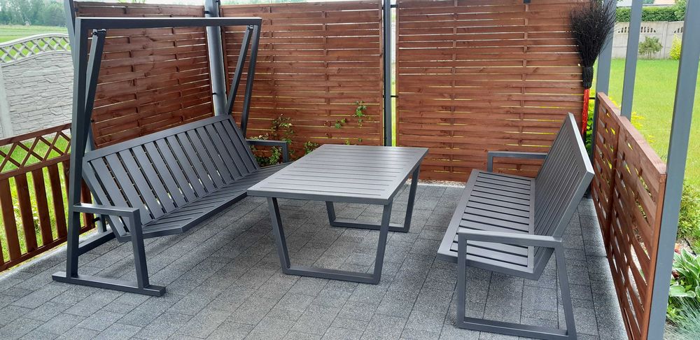 Meble ogrodowe stalowe nowoczesne loft