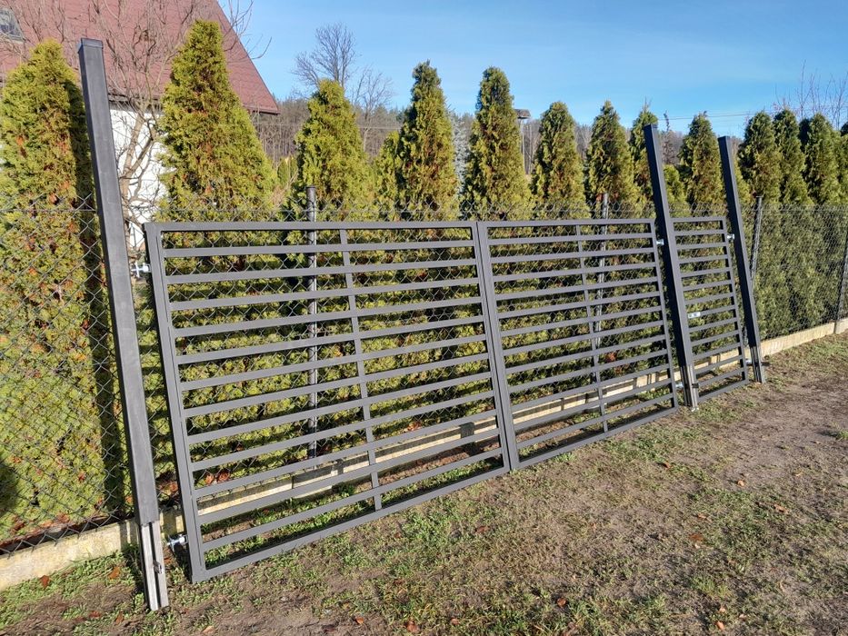 Brama 4m /1,58m Solidna Ciężka Kompletny Zestaw Montażowy