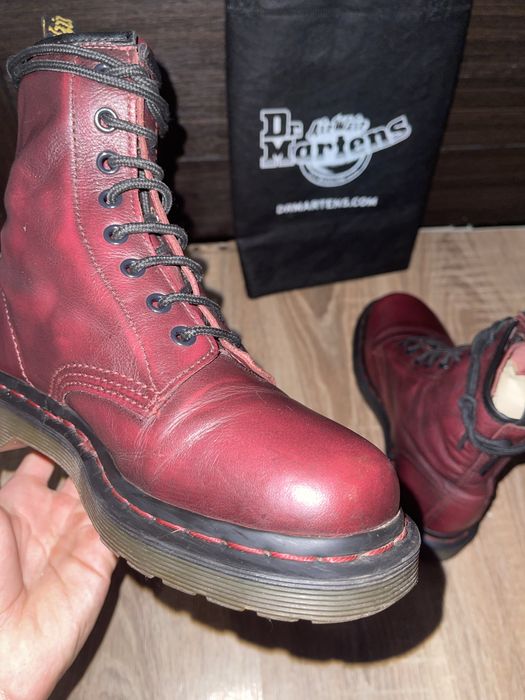 Ботинки Dr. Martens 1460 Pascal Cherry Red (Red Stitch) — Оригинал (37 р / UK 4)