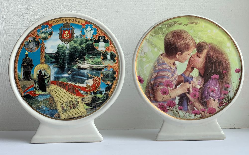 Плашка декоративная тарелка сувенирная моей зайке коростень фарфор