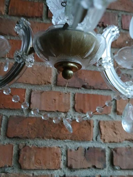 3 ramienny żyrandol szklany styl Glamour rokoko Vintage