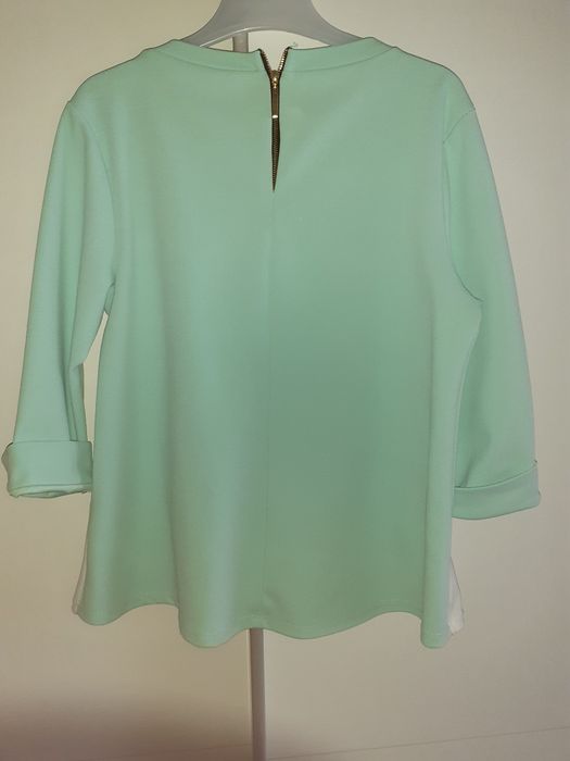 Bluzeczka zielona biala M