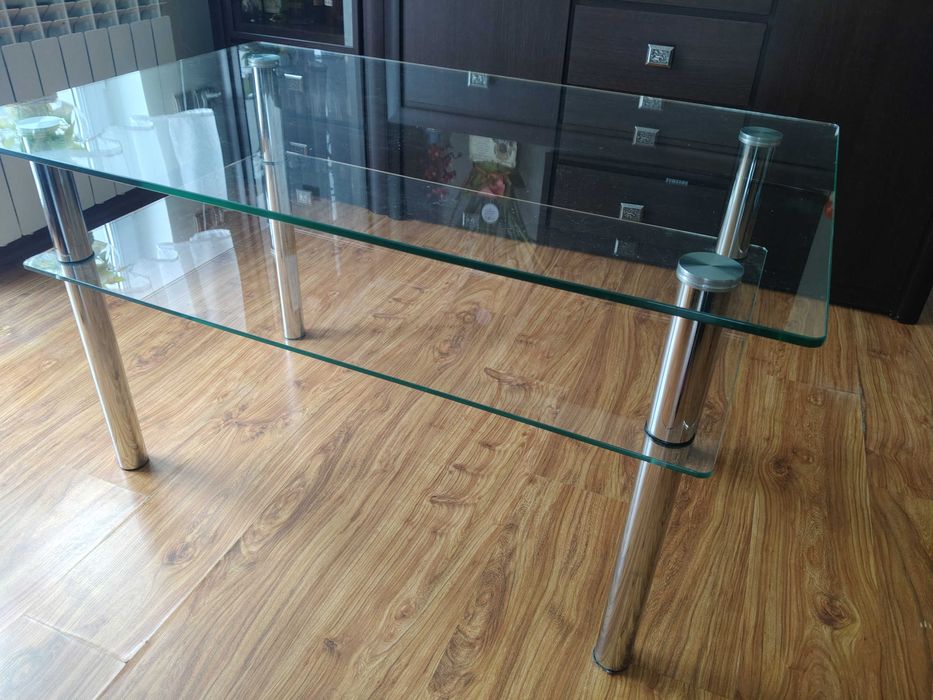 Ława szklana podwójna/ stolik