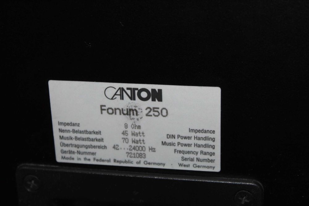 CANTON Fonum 250 kolumny głośniki monitory 2 way bass reflex Wysyłka