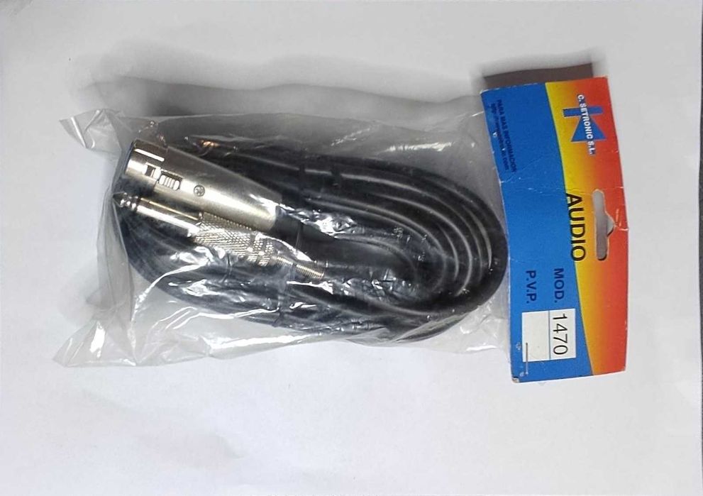 Cabo audio Jack 6.3 M - 5 metros - Novo - Ref 1470