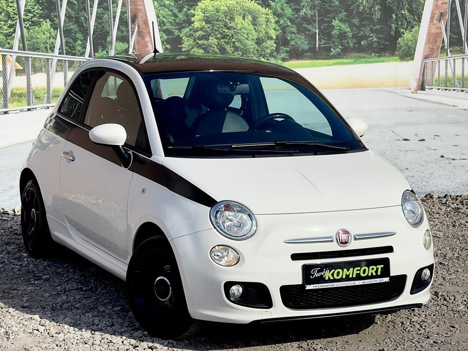 Fiat 500 Gwarancja!Oryginalny Lakier!Pakiet S!Skóra!Virtual!Serwis!
