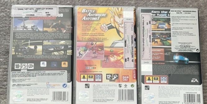 Pack de 3 jogos PSP