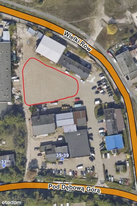Do wynajęcia plac 1150 m² – ul. Pod Dębową Górą, Toruń
