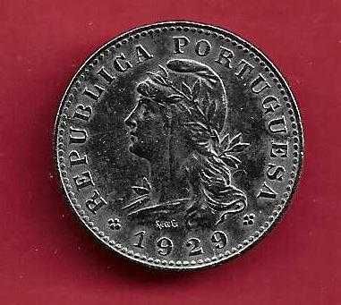 São Tomé  Principe  EX-COLONIA  20  Centavos de 1929 Bela