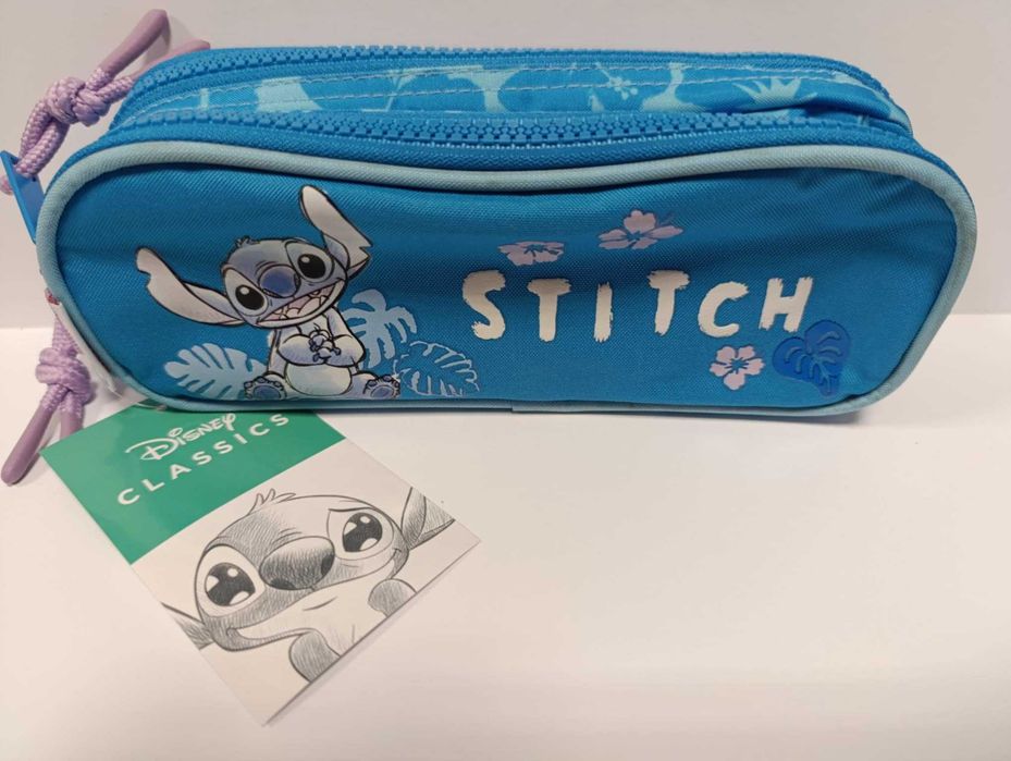Piórnik szkolny saszetka podwójna Stitch Hawaii