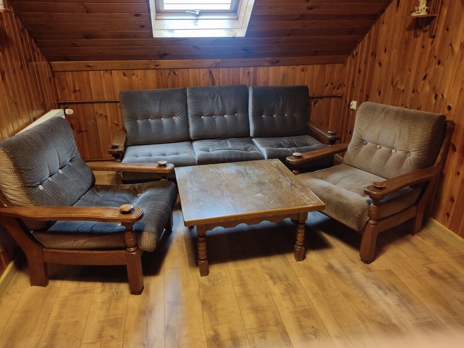 Komplet wypoczynkowy - dębowy