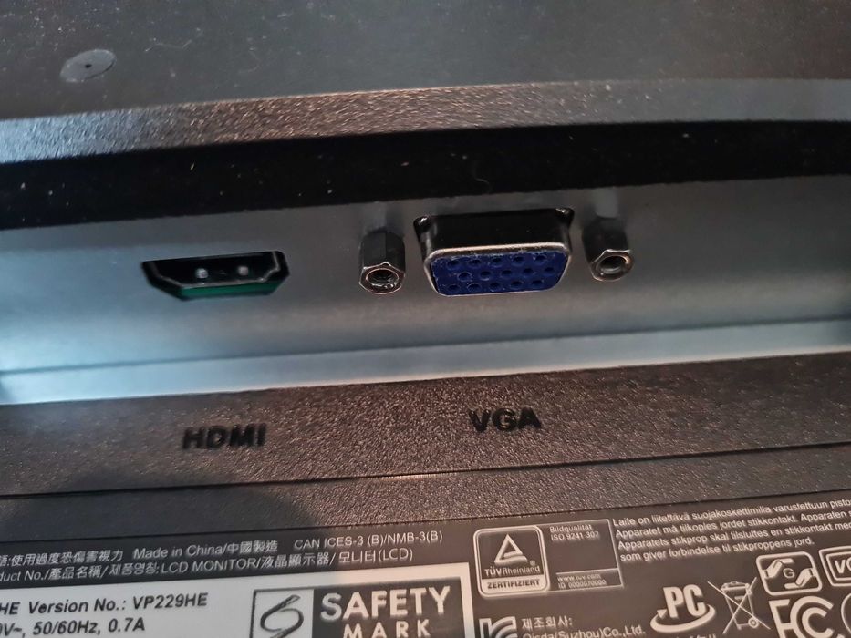 Monitor ASUS VP229HE 21.5" Full HD — HDMI/VGA