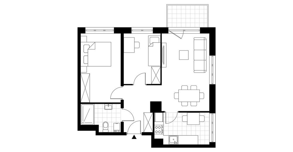 3-pokojowe mieszkanie 55m2 + balkon