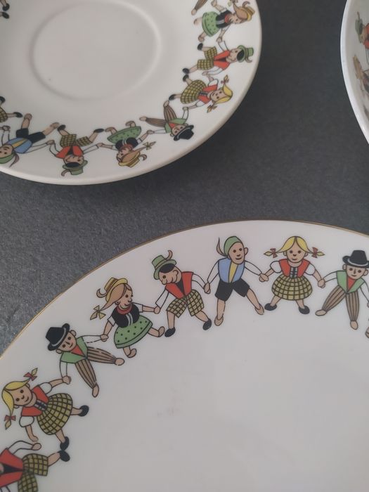 Komplet dziecięcy Seltmann Weiden Bavaria sygnowany