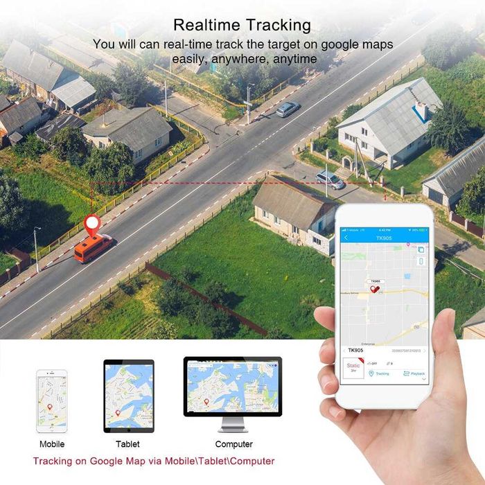 Localizador 2G/3G GPS Automóvel com Bateria e APP
