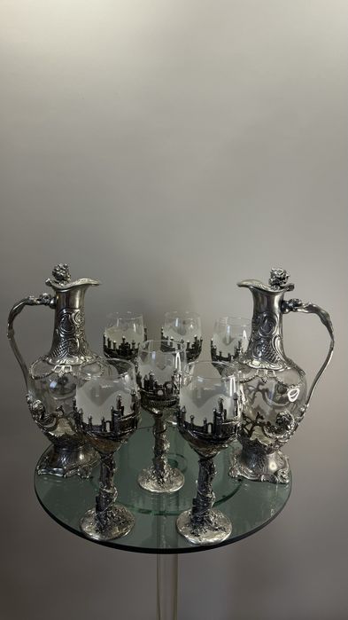 Сервіз келихи графіни штоф бокали кубки сервиз набор комплект вінтаж