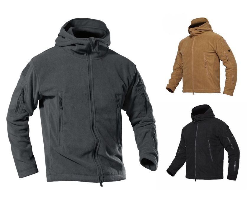 Флісова кофта фліска бомбер сіра чорна флиска флисовая черная серая