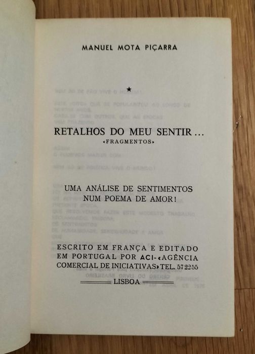 Manuel Mota Piçarra - Retalhos do meu sentir