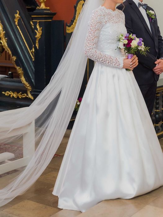 suknia ślubna welony bolerko