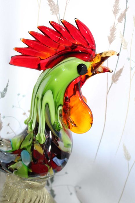 Szklany kogut murano