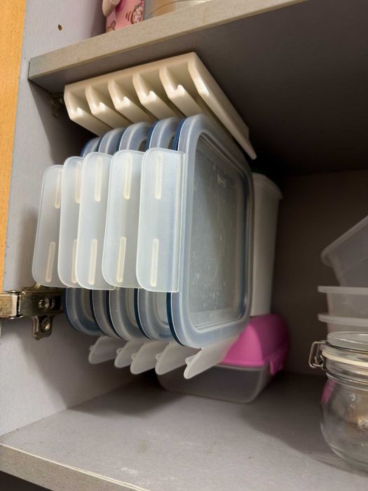Organizador tampas tupperware