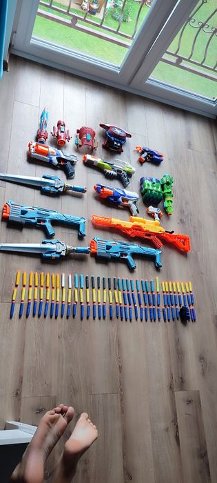 Pistolet NERF pistolety zestaw karabin miecz