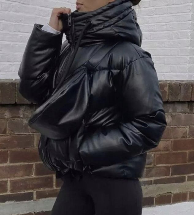 Puchowa zimowa kurtka Zara roz L oversize