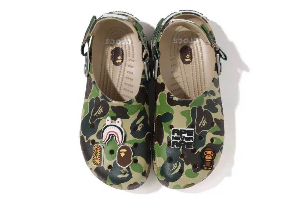 Крокси Бейп, BAPE® X-CROCS - CLOG, унісекс(36-37, 38-39, 39-40, 40, 41, 42, 43, 44, 45) у рожевому, синьому, зеленому, чорному кольорі.