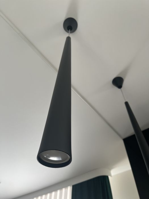 Trzy Lampy wiszące czarne