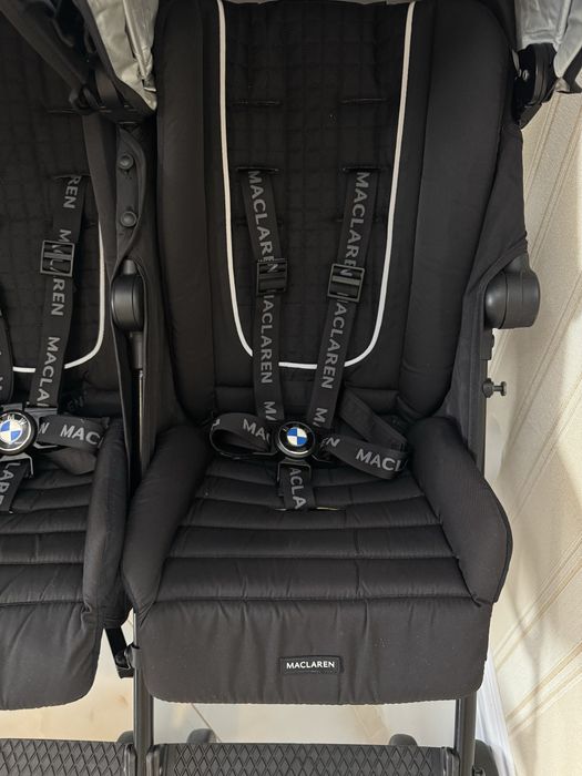 Дитяча коляска для двійні Maclaren BMW Twin Black. Дитячий візочок