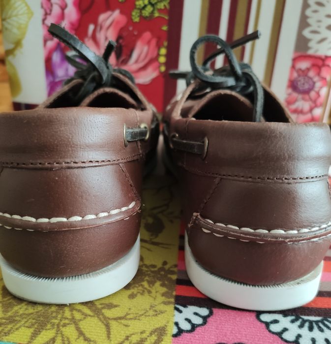 Brązowe skórzane mokasyny r. 38